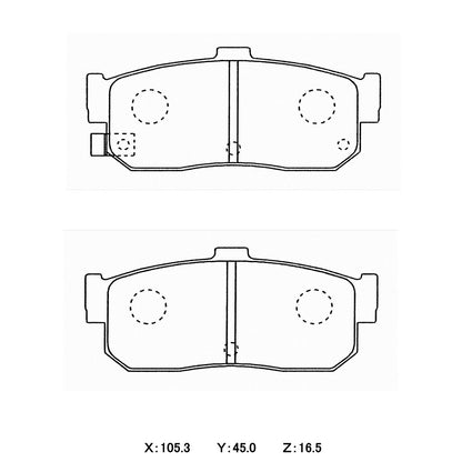 WinmaX W5 Performance Trackday Brake Pads Nissan Pulsar N15 REAR
