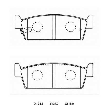 WinmaX W1 Street Performance Brake Pads Nissan S13 200SX / Skyline / Stagea Rear