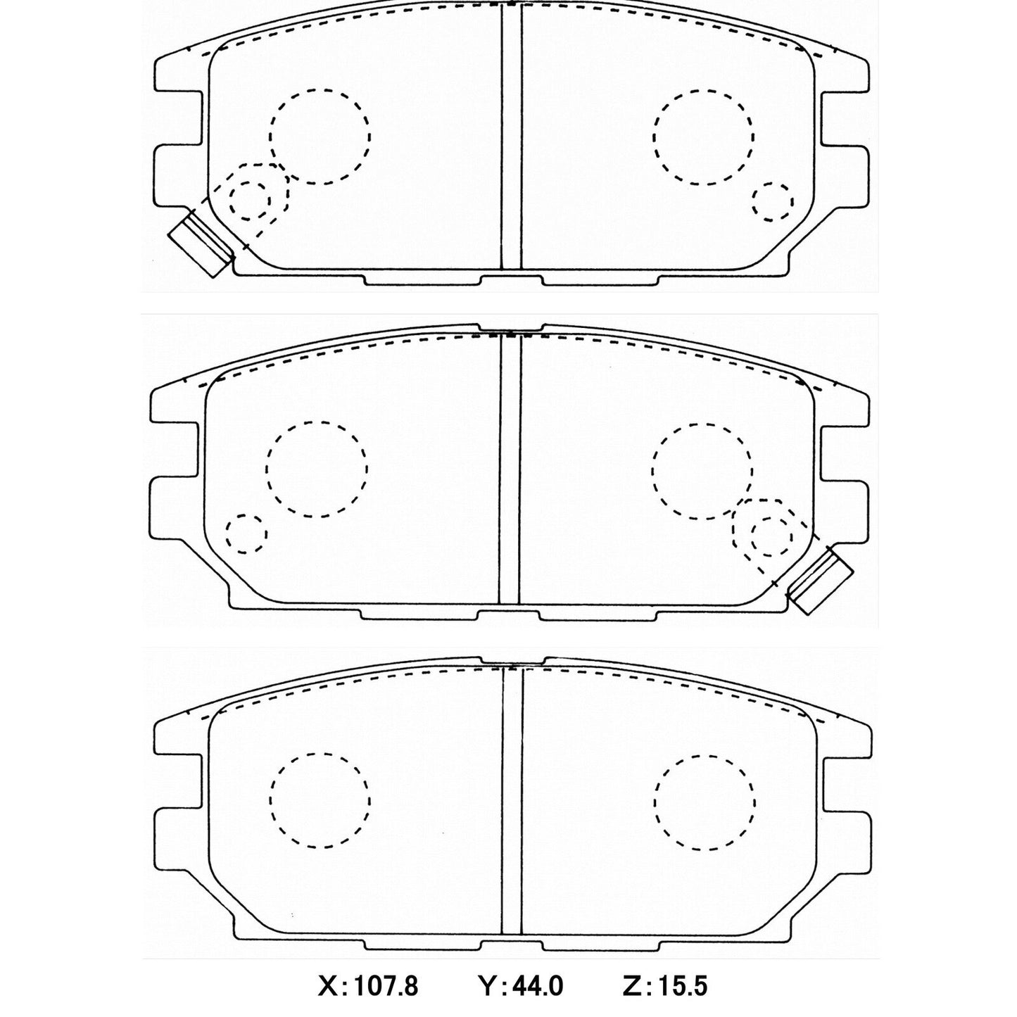 WinmaX W3 Performance Trackday Brake Pads Mitsubishi Evo 4 Rear