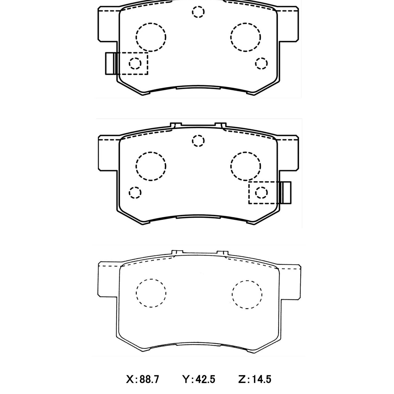 WinmaX W5 Performance Trackday Brake Pads Honda S2000 / Integra / Civic Rear