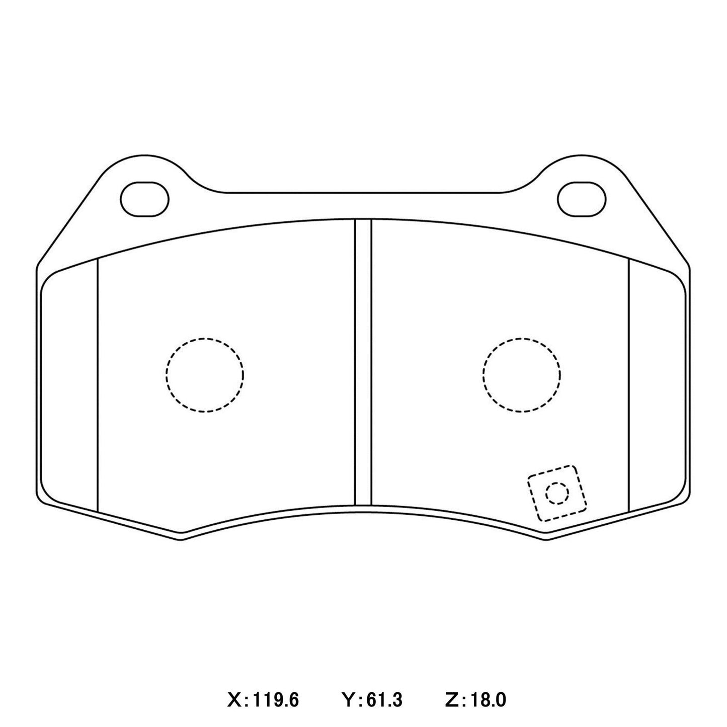 WinmaX W3 Performance Trackday Brake Pads Nissan GTR R33 / R34 Brembo Front