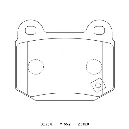 WinmaX W5 Performance Trackday Brake Pads Mitsubishi Evo / WRX Sti / Nissan GTR BREMBO Rear