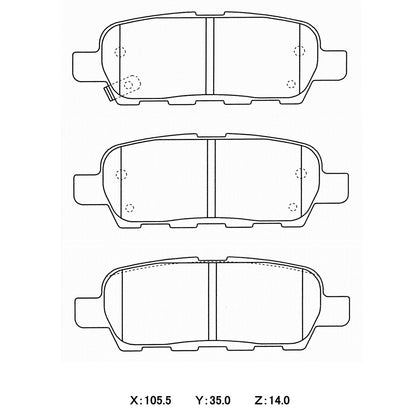 WinmaX W3 Performance Trackday Brake Pads Nissan Stagea M35 / 350Z Touring / V35 Rear
