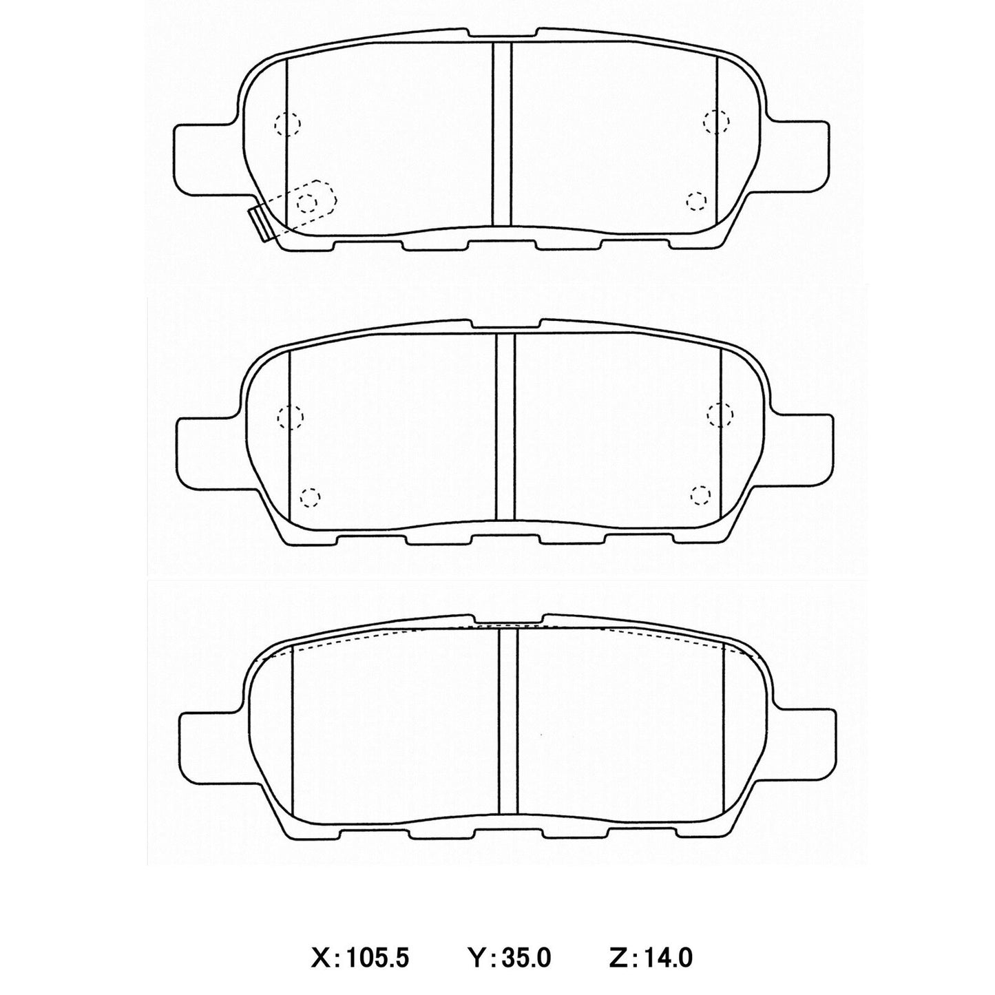 WinmaX W5 Performance Trackday Brake Pads Nissan Stagea M35 / 350Z Touring / V35 Rear