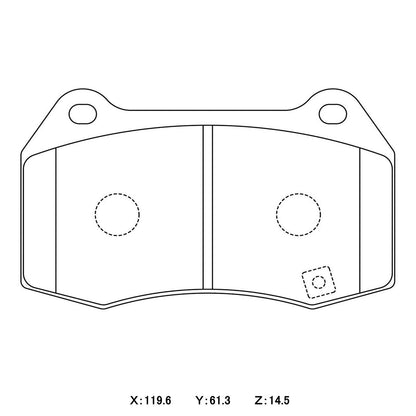 WinmaX W3 Performance Trackday Brake Pads Nissan 350Z Track / Type R Honda Brembo Front