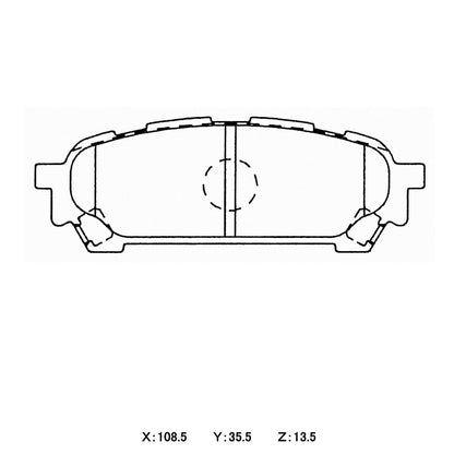 WinmaX W5 Performance Trackday Brake Pads Subaru Impreza AWD Rear