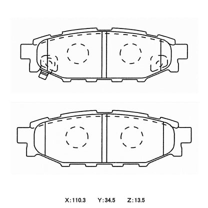 WinmaX W1 Street Performance Brake Pads Toyota 86 GT / Subaru Impreza AWD / Forester X, XS, XT Rear