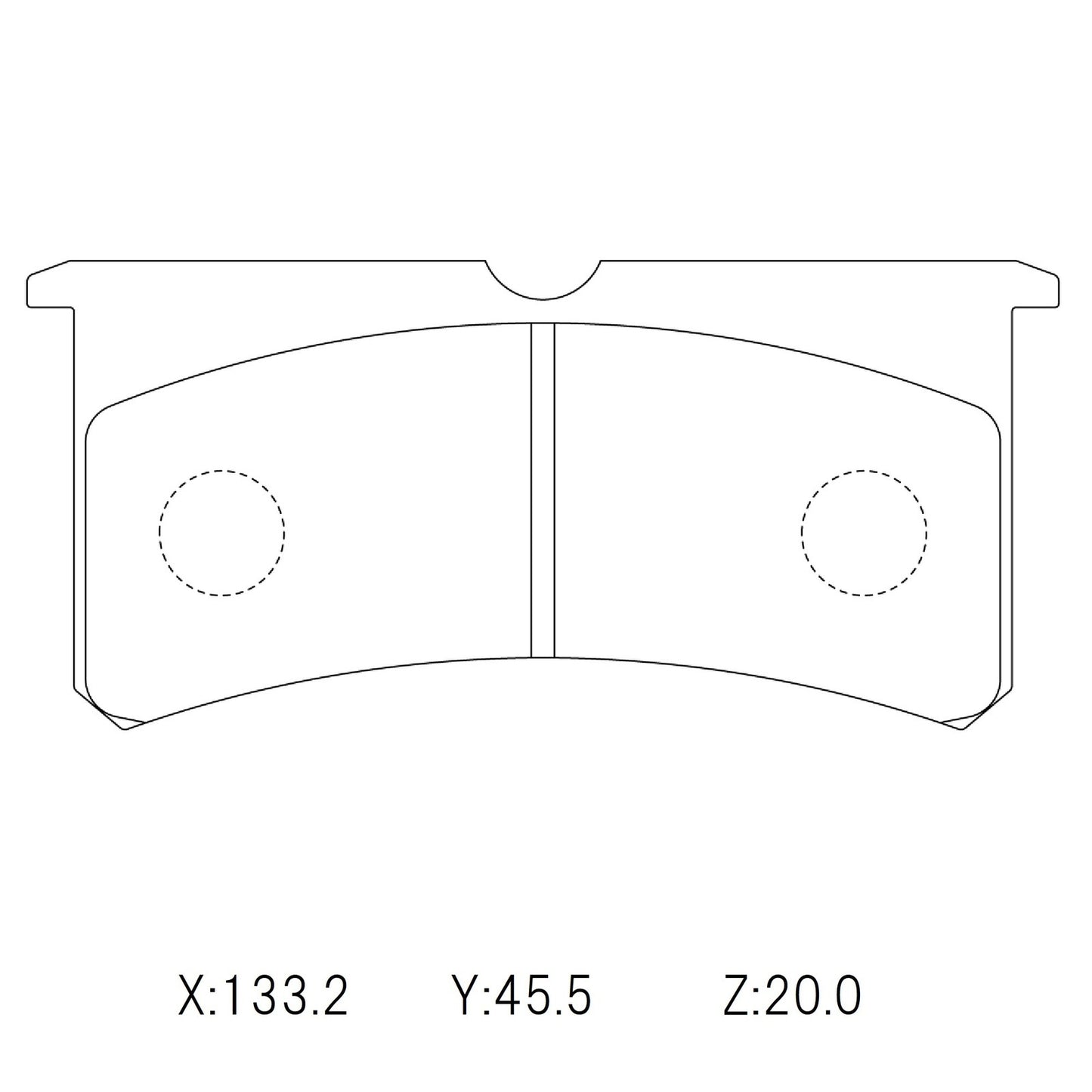 WinmaX W3 Performance Trackday Brake Pads Wilwood Superlite 7416 plate