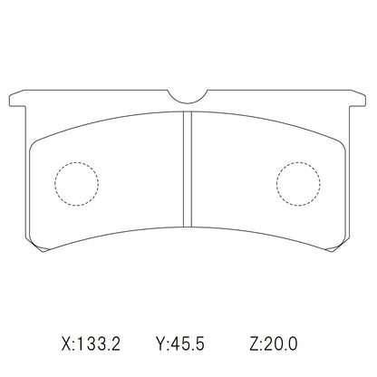 WinmaX W3 Performance Trackday Brake Pads Wilwood Superlite 7416 plate