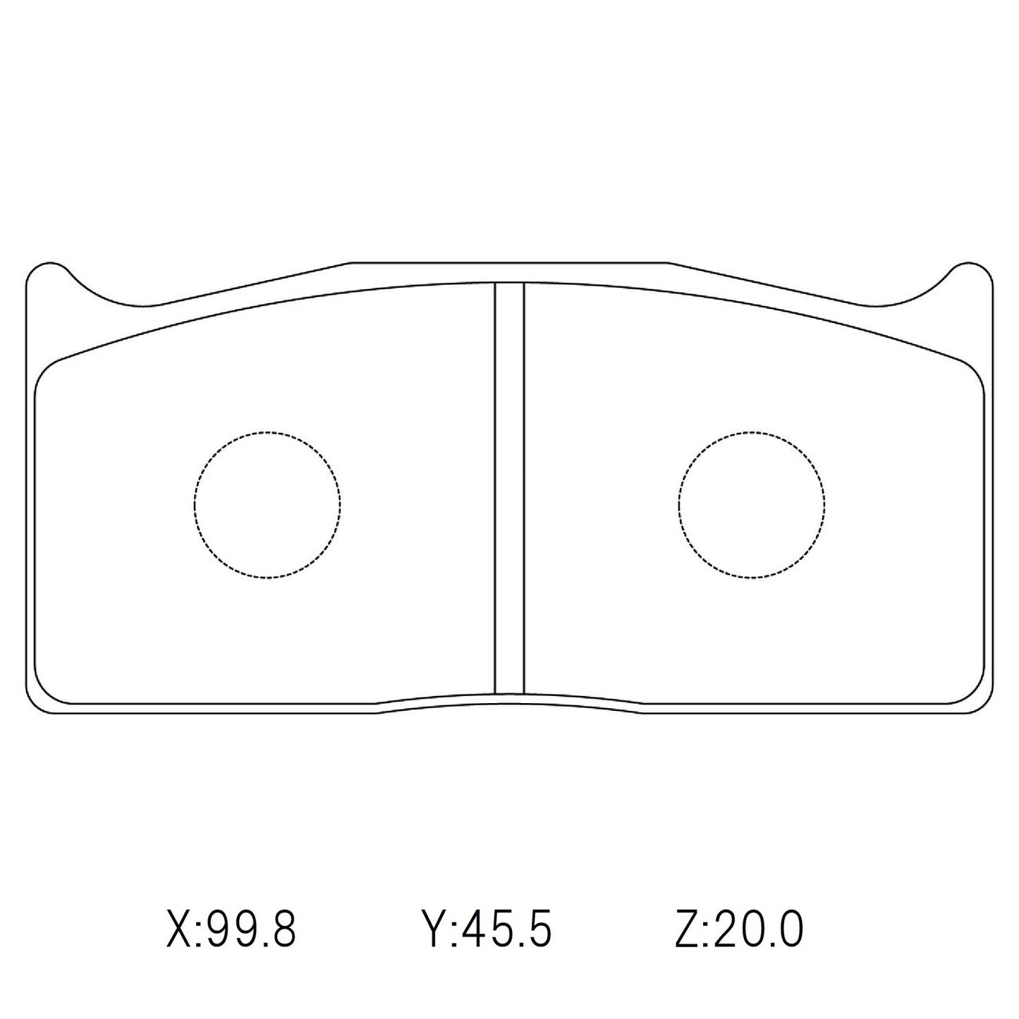 WinmaX W6.5 Race Brake Pads Brembo 4pot 99.8mm