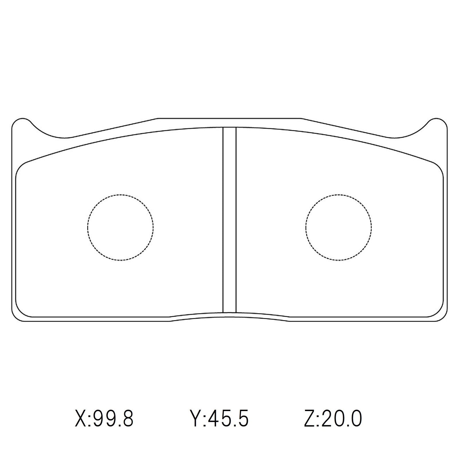 WinmaX W6.5 Race Brake Pads Brembo 4pot 99.8mm