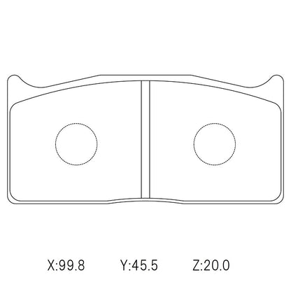 WinmaX W6.5 Race Brake Pads Brembo 4pot 99.8mm