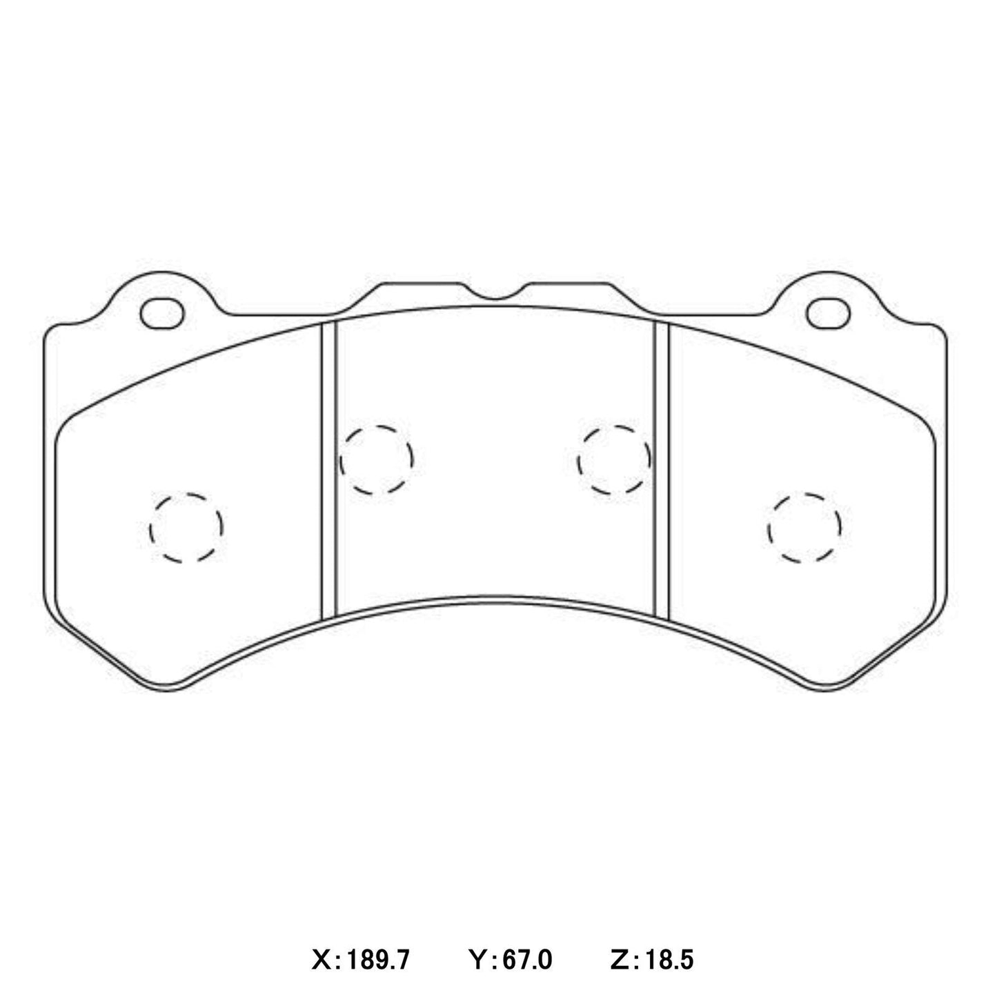 Circo S88 Performance Trackday Brake Pads Nissan GTR35 / Jeep SRT – alternate view