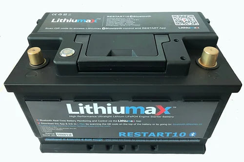 Lithiumax Gen4 RESTART10 Bluetooth in 40Ah or 60Ah Lithium (80Ah or 120Ah PbEq)