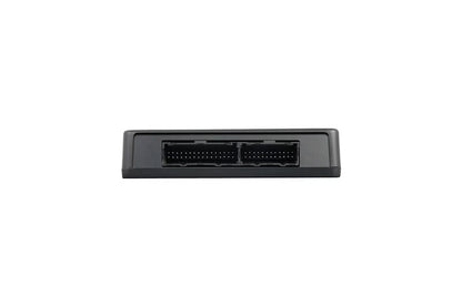 Haltech HT-230801 Nexus ECU front angle showing GM Delco plug-in connectors and housing