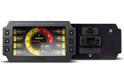 Front view of Haltech IC7 dash with shift lights