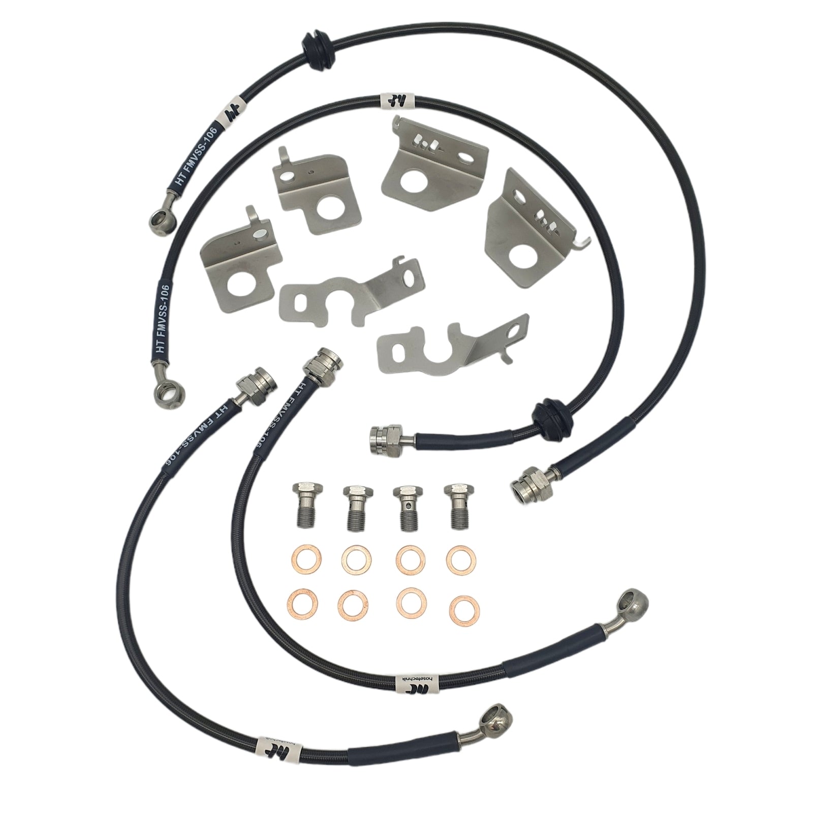 Hosetechnik Braided Brake Hose Kit for Hyundai i30N