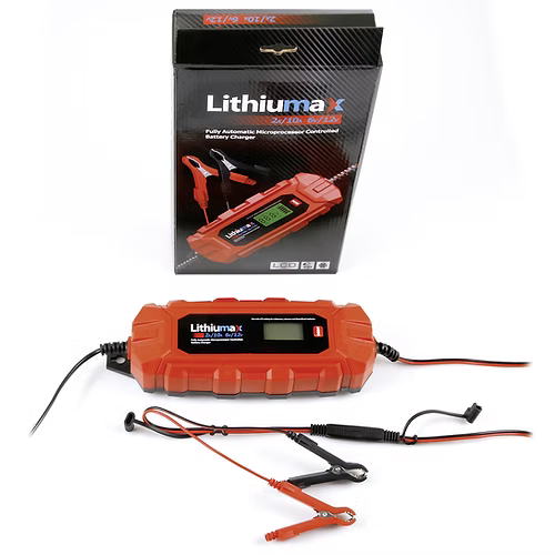 Lithiumax 10A IP65 Smart Charger with LCD screen