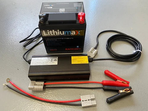 Lithiumax 16V 20A fast and maintenance LFP charger front view