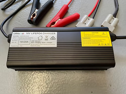 Lithiumax 16V 20A charger for racing battery maintenance