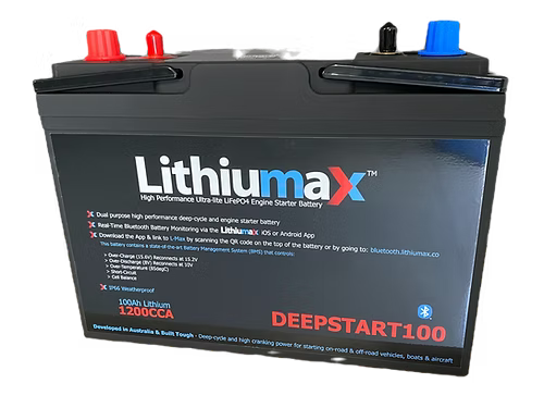 Lithiumax DEEPSTART100 100Ah 1200CCA lithium battery