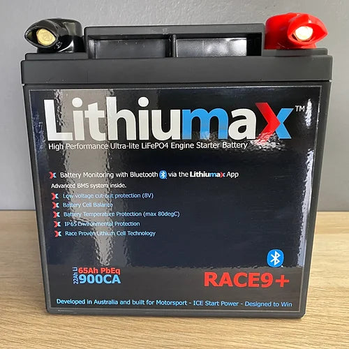 Lithiumax Gen6 RACE9+ LCD 900CA ULTRA-LITE lithium battery