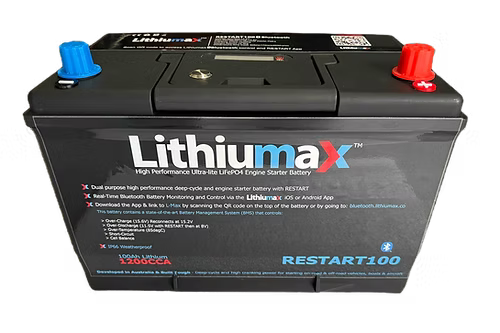 Lithiumax RESTART100 100Ah 1200CCA deep-cycle battery