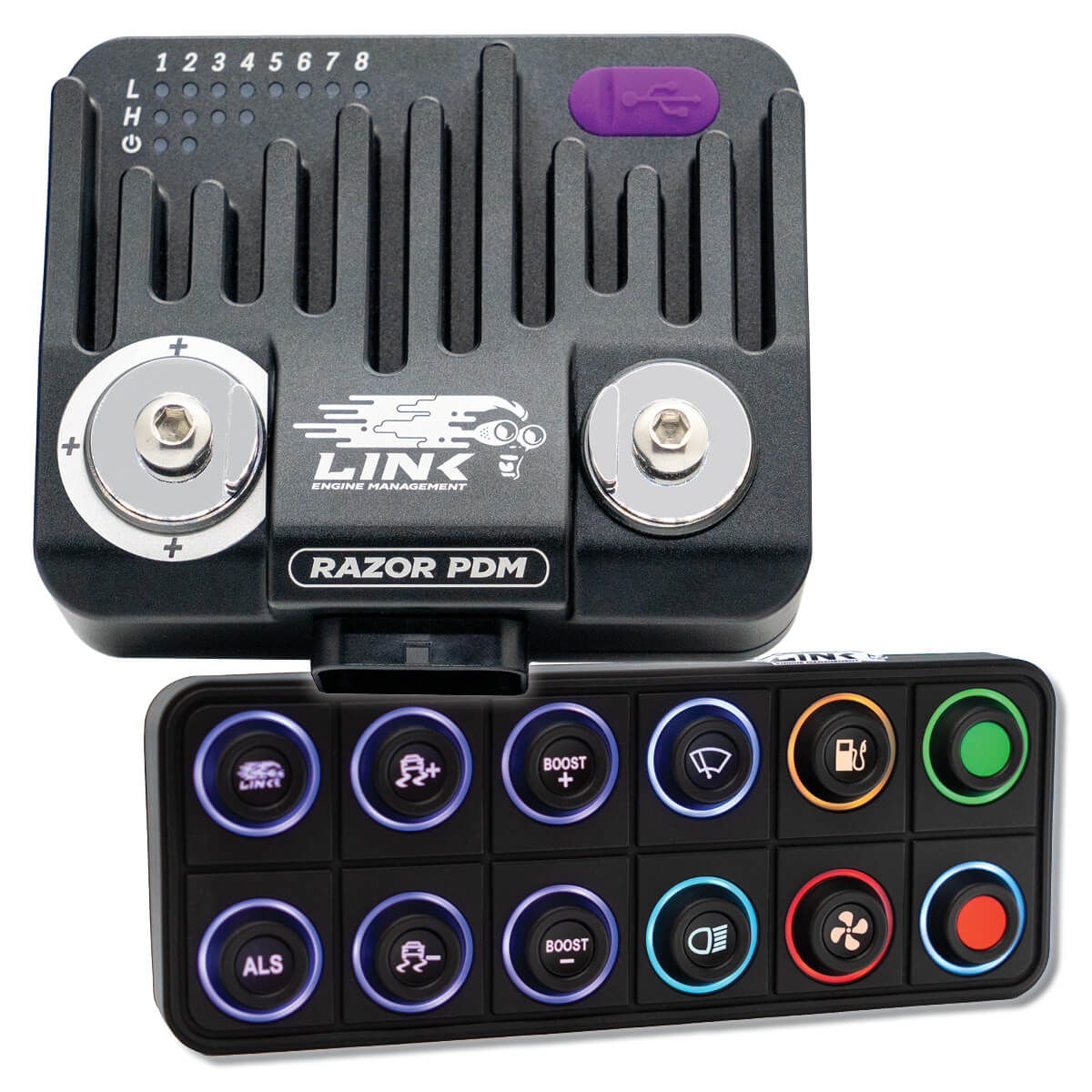 Razor PDM Bundle - Razor PDM + 12 Button CAN Keypad (135-9500B) – Racing Solutions