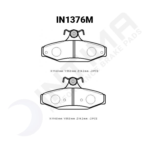 Saloon Car Series Intima RR brake pads for VN-VT Commodore & AU Falcon – superior braking performance