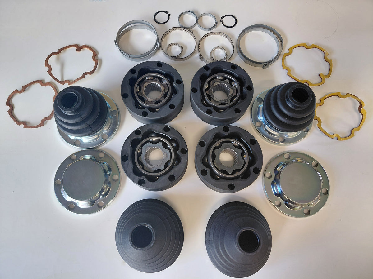 BMW E36 M3 CV joint rebuild kit with Löbro chromoly cage CV joints, boots and clamps