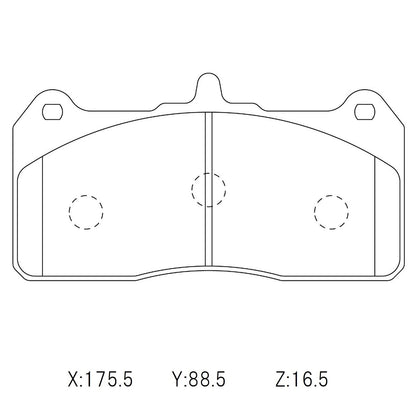 Winmax high performance brake pads with little to no fade resistance designed for racing, drifting and rallying.