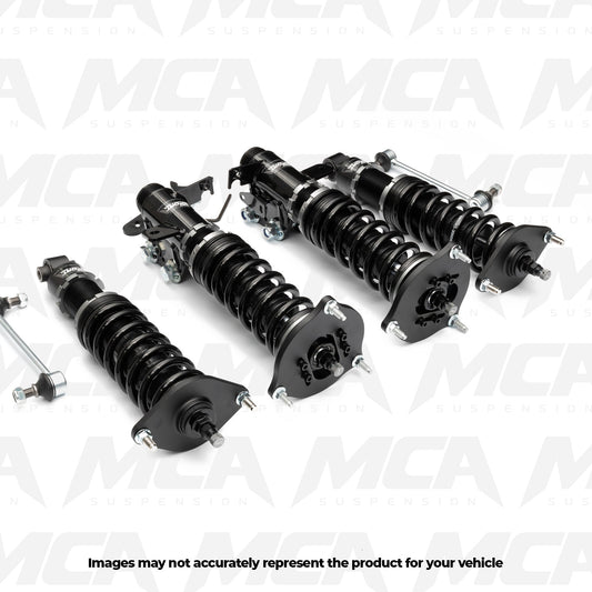 MCA Pro sport coilover suspension designed for road and track use, fully adjustable.